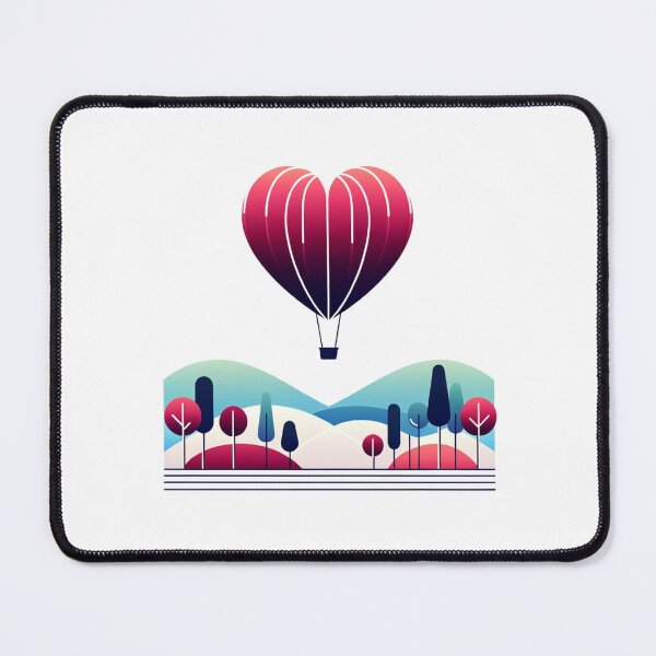 Item preview, Skyward Affection - Heart Hot Air Balloon designed and sold by SADStyleDesigns.