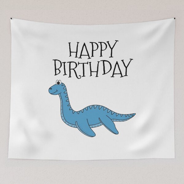 Item preview, Plesiosaurus Dinosaur Happy Birthday designed and sold by doodlerob.