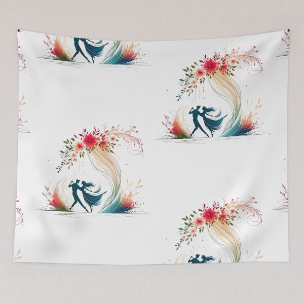Item preview, Floral Waltz - Love Dance Among the Flowers designed and sold by SADStyleDesigns.