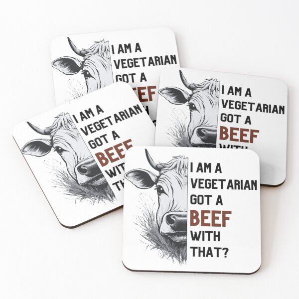 Item preview, I am a vegetarian, got a beef with that? designed and sold by Culmika.