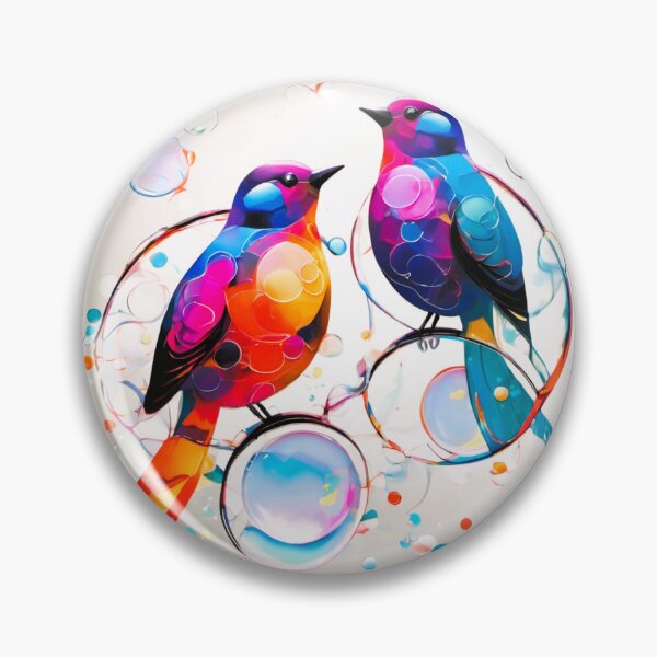 Item preview, Bubbles series, two birds, transparent bubbles designed and sold by janjacbu.