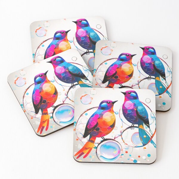 Item preview, Bubbles series, two birds, transparent bubbles designed and sold by janjacbu.