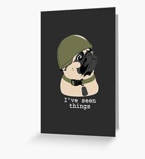 Pug of War Greeting Card