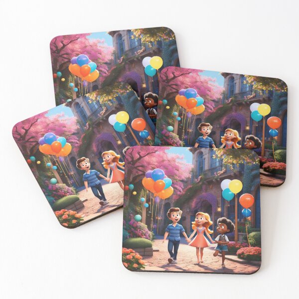 Item preview, Whimsical Balloon Stroll: A Vibrant Digital Art Adventure designed and sold by AtoZStore12.