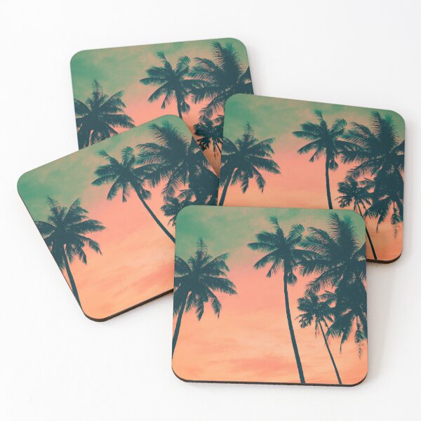Item preview, Peach Sunset and Palm Trees designed and sold by Leufia.