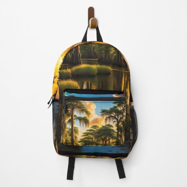 Item preview, Sunrise along a Bayou with Cypress Trees designed and sold by trailsitravel.