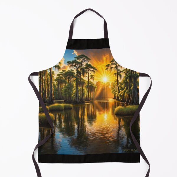 Item preview, Sunrise along a Bayou with Cypress Trees designed and sold by trailsitravel.