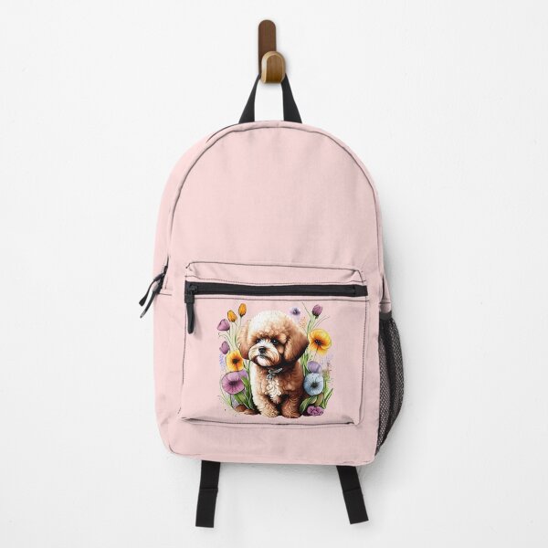 Item preview, Majestic brown bichon frise flower Dog Portrait designed and sold by Unitepeople.
