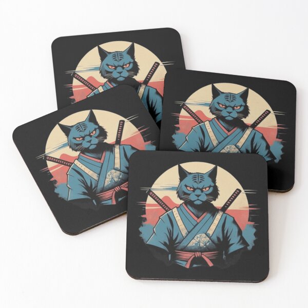Item preview, Vintage samurai cat designed and sold by Shtex.