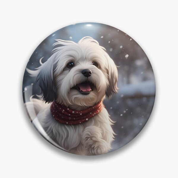 Item preview, Cute Mini Havanese Playing In The Snow designed and sold by MoriFantasy.