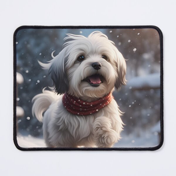 Item preview, Cute Mini Havanese Playing In The Snow designed and sold by MoriFantasy.