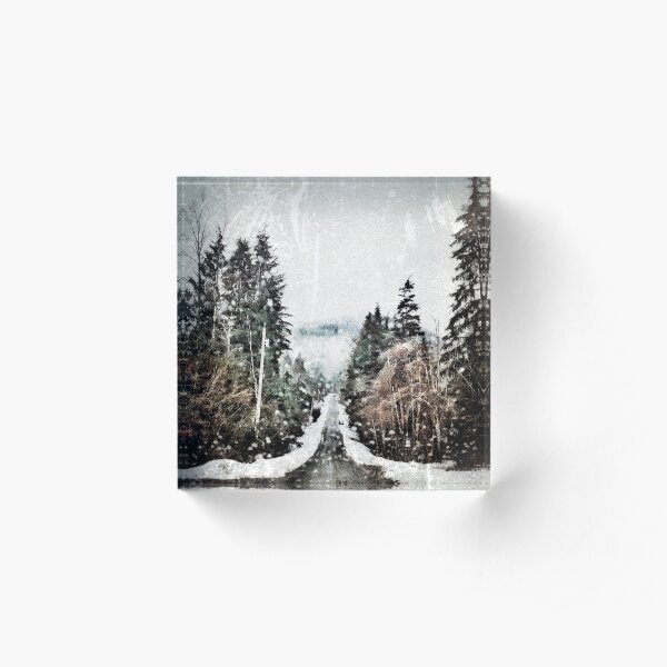 On a Cold Road Acrylic Block
