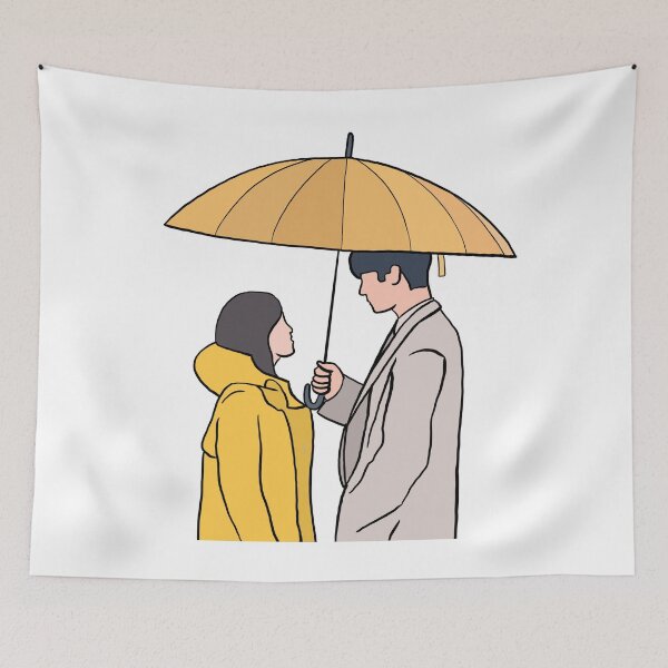 Item preview, Business proposal kdrama fanart,business proposal umbrella rain scene designed and sold by vyascreations.