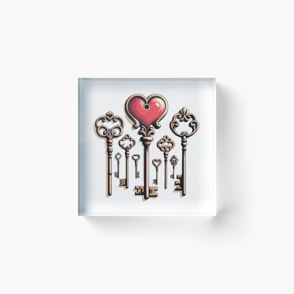Artikelvorschau, Vintage Love Keys – Das Geheimnis des Herzens lüften entworfen und verkauft von SADStyleDesigns.