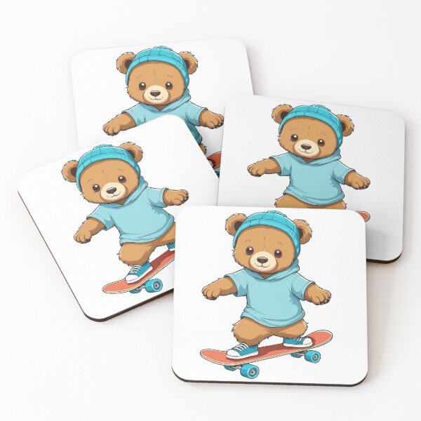 Item preview, A Cute bear Playing skateboard  designed and sold by chathai.