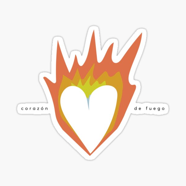 Vista previa del artículo con la obra «Corazón de fuego», diseñado y vendido por LeiasEmporium.