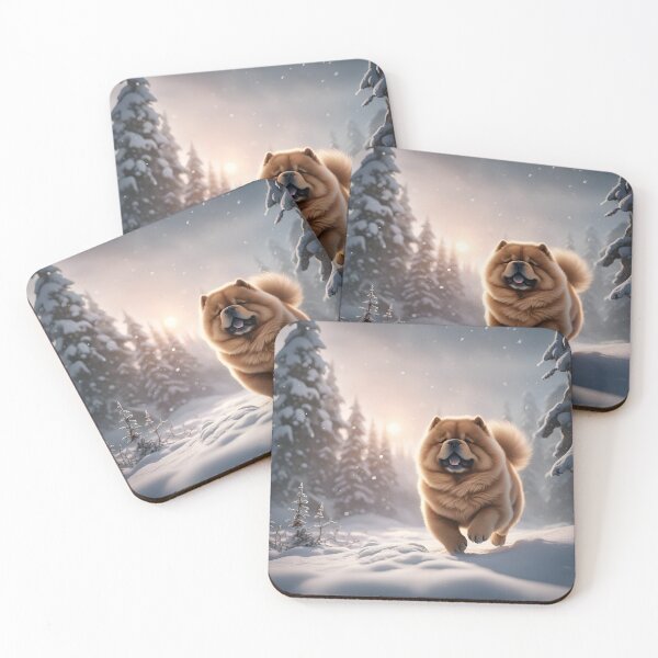Item preview, Cute Mini Chow Chow Playing In The Snow designed and sold by MoriFantasy.