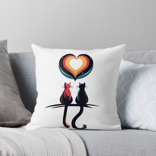 Item preview, Whiskered Wishes - Cats Adoring a Heart Balloon designed and sold by SADStyleDesigns.