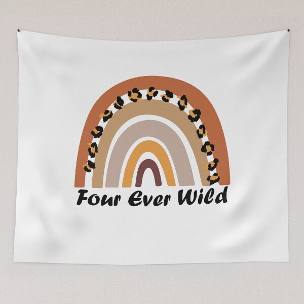 Item preview, Ever Wild Four Year Old Rainbow 4th Birthday for Girls  designed and sold by clothesy7.