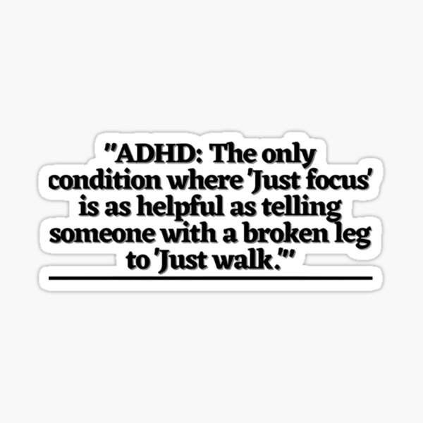 Item preview, Funny ADHD quotes designed and sold by QuirkAndQuip.