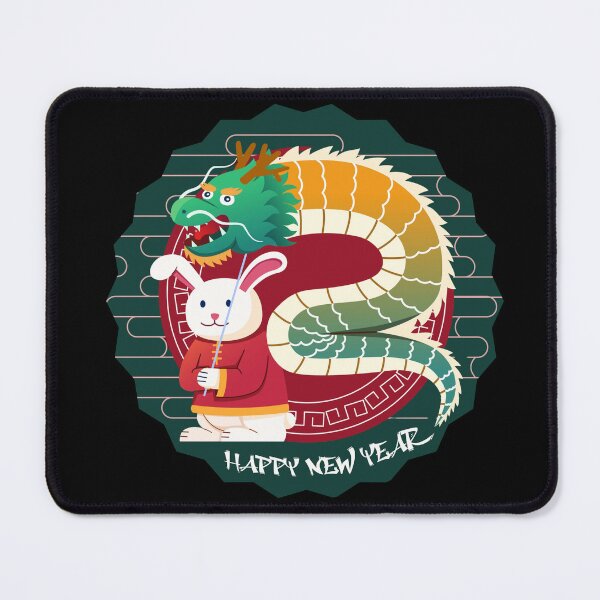 Item preview, Happy New Year Chinese Dragon and Rabbit designed and sold by darkskydelights.