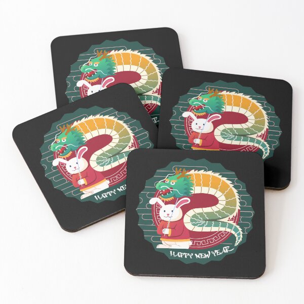 Item preview, Happy New Year Chinese Dragon and Rabbit designed and sold by darkskydelights.