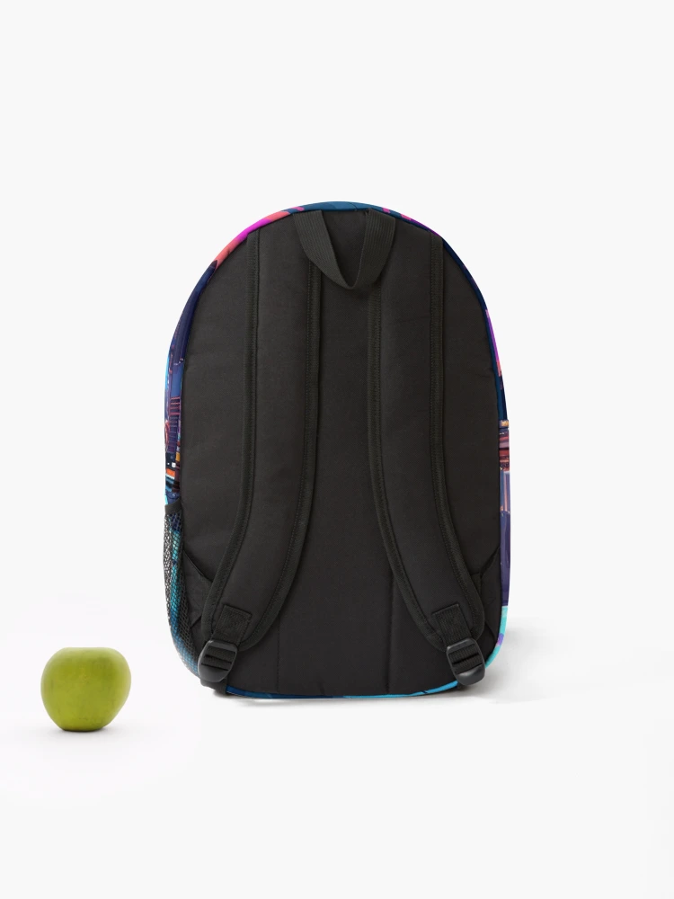 Thumbnail 2 of 3, Backpack, Neon Reflections designed and sold by RxU3.