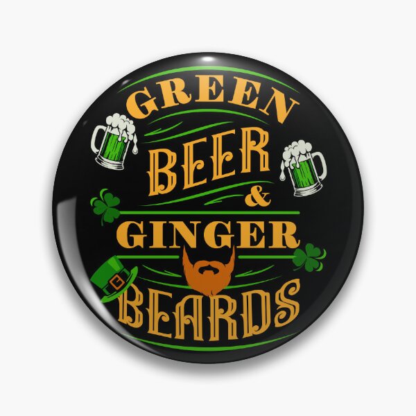 Item preview, FUNNY ST. PATRICK'S GREEN BEER & GINGER BEARDS VINTAGE SIGN designed and sold by FlutteringWings.