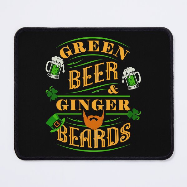 Item preview, FUNNY ST. PATRICK'S GREEN BEER & GINGER BEARDS VINTAGE SIGN designed and sold by FlutteringWings.