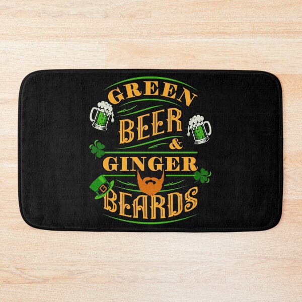 Item preview, FUNNY ST. PATRICK'S GREEN BEER & GINGER BEARDS VINTAGE SIGN designed and sold by FlutteringWings.