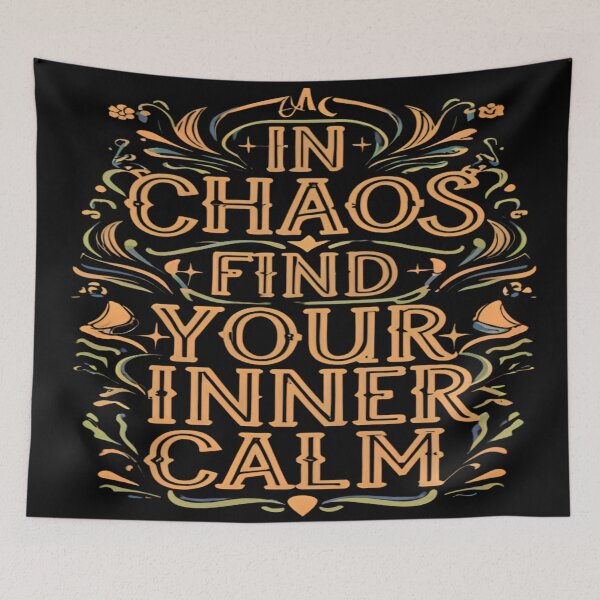 Item preview, Calm Amidst Chaos - Typography Art designed and sold by Wishing-Wings.