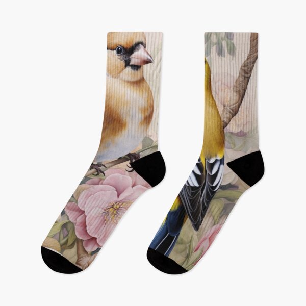 Item preview, Valentine's Day: couple of goldfinches in love illustration designed and sold by ThisWayUpAr.