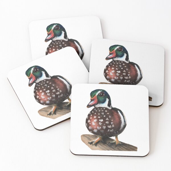 Item preview, Mallard duck watercolour painting designed and sold by Funsize-Art.