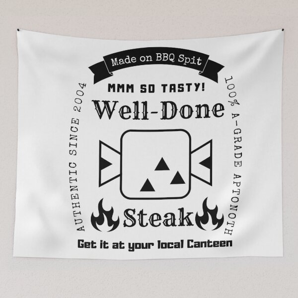 Item preview, Well Done Steak Grill Monster Hunter T-Shirt (Black Logo Version) designed and sold by WhiteCatGraphic.