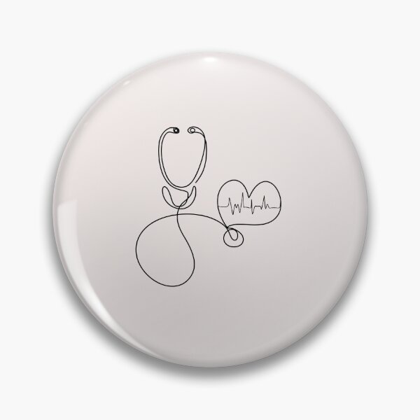 Item preview, Love Stethoscope, one line art designed and sold by asbno19.