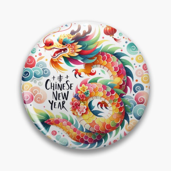 Item preview, Happy Chinese New Year Colorful Dragon  designed and sold by darkskydelights.