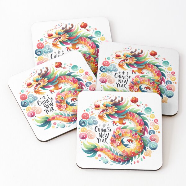 Item preview, Happy Chinese New Year Colorful Dragon  designed and sold by darkskydelights.