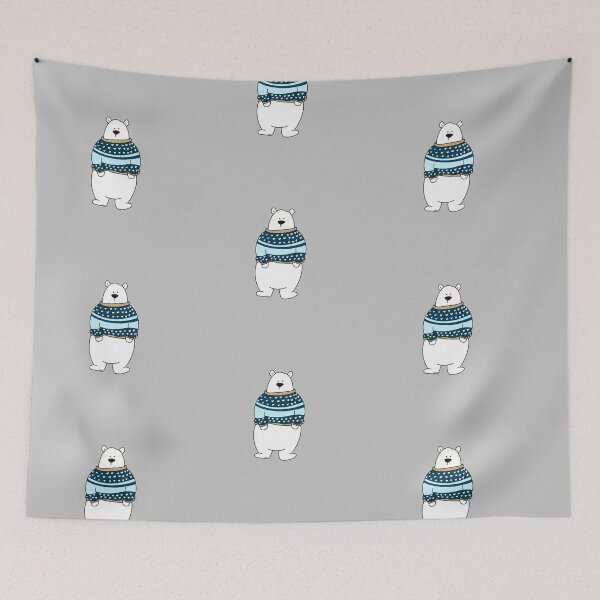 Item preview, Blue Sweater Polar Bear designed and sold by arterburnandco.