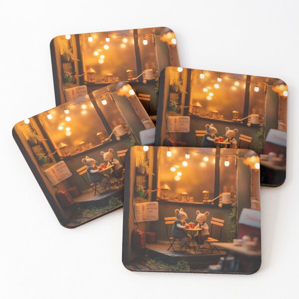 Item preview, Valentine's Day: couple of mice in cafe diorama designed and sold by ThisWayUpAr.