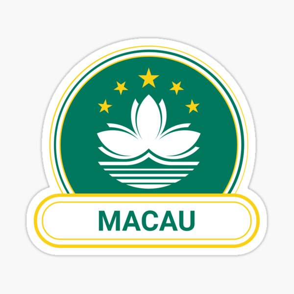 Item preview, Macau Country Badge - Macau Flag designed and sold by chrisrivait.