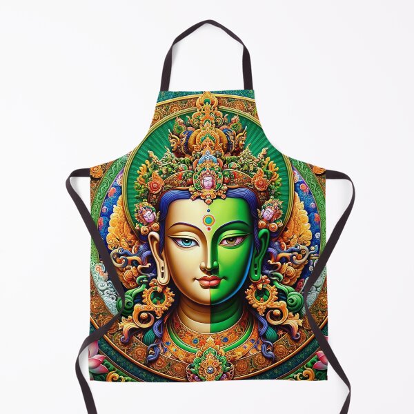Item preview, Dual Tara Psychedelic Floral Fractal Mandala designed and sold by GuyBlank.