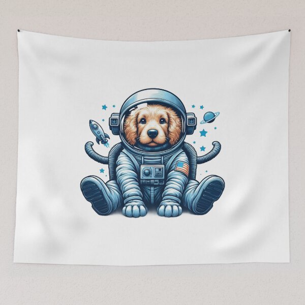 Item preview, Cute astronaut puppy, astro dog designed and sold by wittyprinttop.