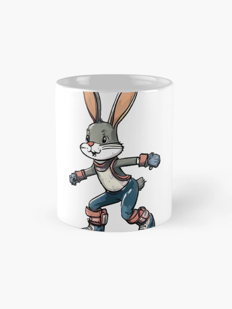 Thumbnail 4 of 6, Coffee Mug, Rollerblading Rabbit Rascal designed and sold by omerfdln34.