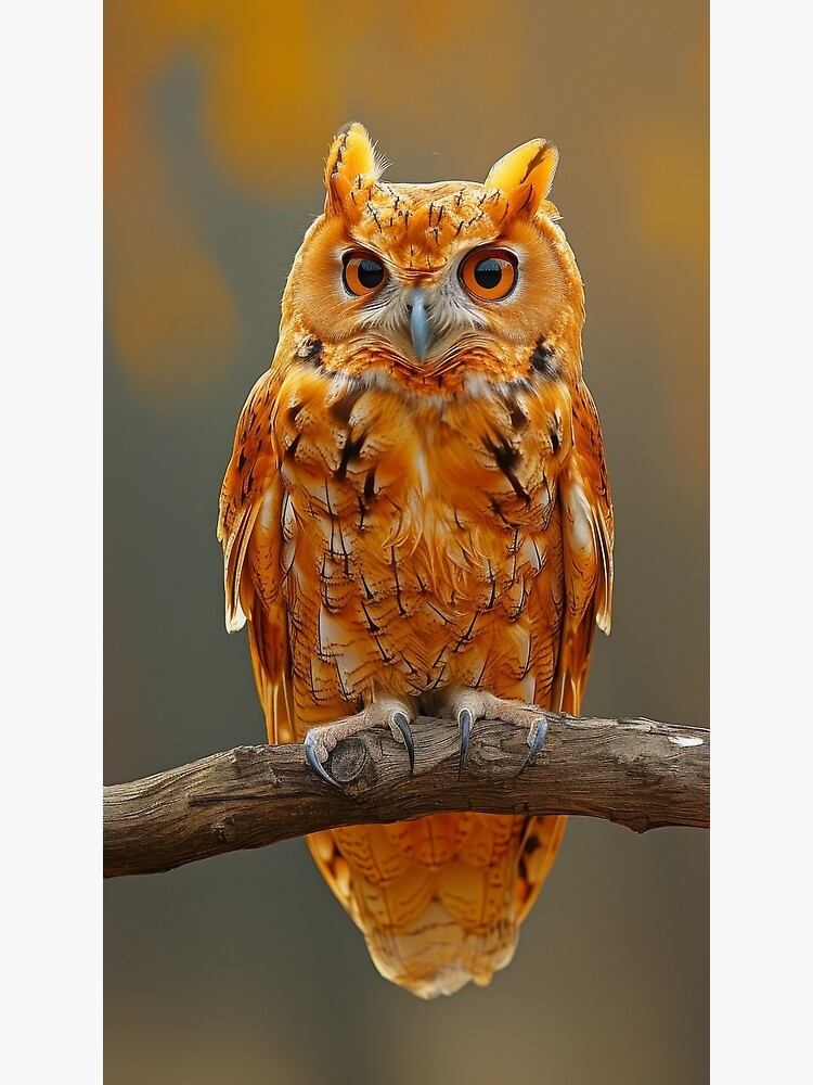 Thumbnail 3 of 3, Poster, Autumn Vigil: The Eastern Screech Owl designed and sold by EtherealEchoes.