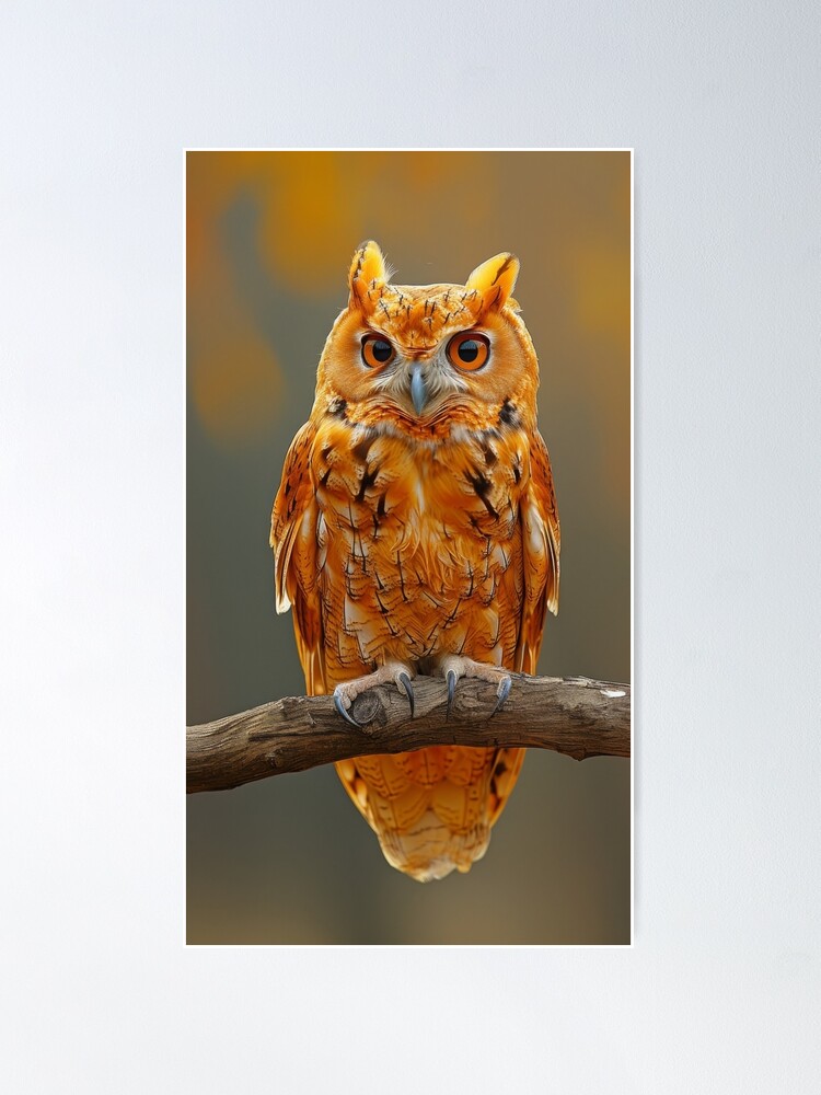 Thumbnail 1 of 3, Poster, Autumn Vigil: The Eastern Screech Owl designed and sold by EtherealEchoes.