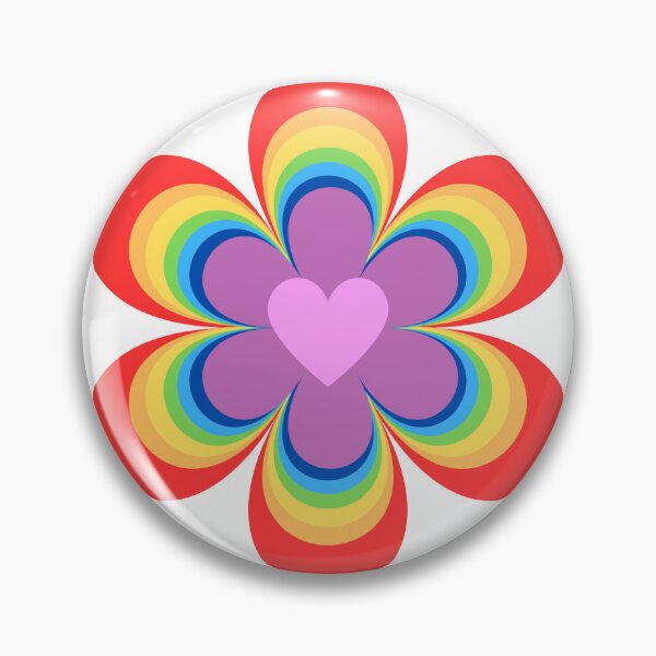 Item preview, Rainbow flower with heart designed and sold by trendingatees.