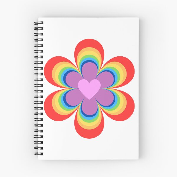 Artikelvorschau, Regenbogenblume mit Herz entworfen und verkauft von trendingatees.
