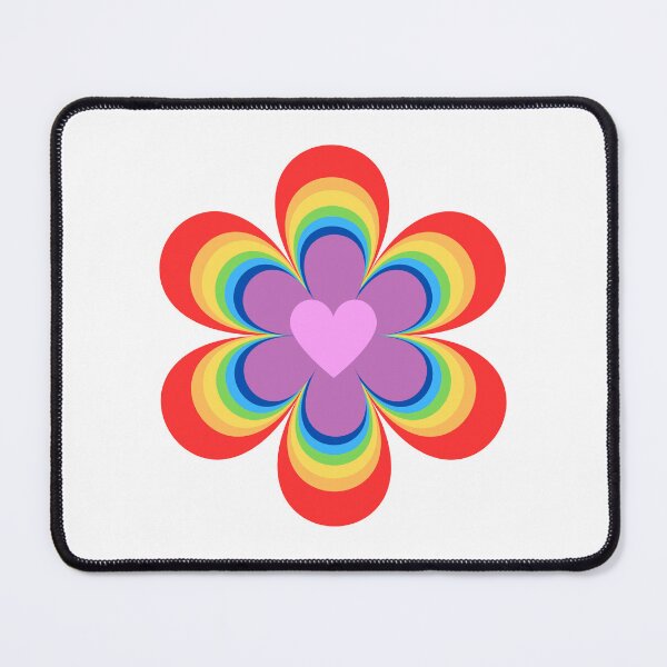 Item preview, Rainbow flower with heart designed and sold by trendingatees.