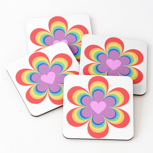 Item preview, Rainbow flower with heart designed and sold by trendingatees.