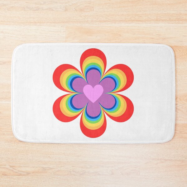 Item preview, Rainbow flower with heart designed and sold by trendingatees.